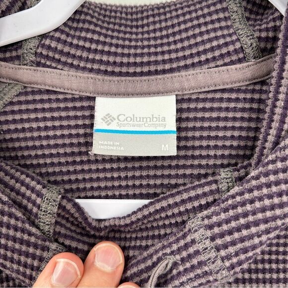 Columbia Women's Cascade Gorge Gray Heather Stripe Pullover Hoodie Sweatshirt M - Picture 3 of 6